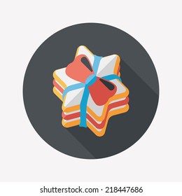 Gift flat icon with long shadow,eps10