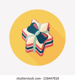 Gift flat icon with long shadow,eps10