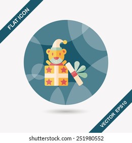 Gift flat icon with long shadow,eps10