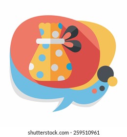 Gift flat icon with long shadow,eps10