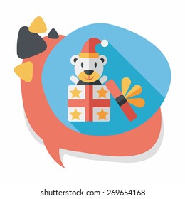 Gift flat icon with long shadow,eps10