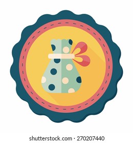 Gift flat icon with long shadow,eps10