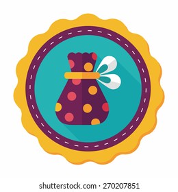 Gift flat icon with long shadow,eps10