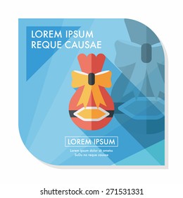 Gift flat icon with long shadow,eps10