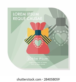 Gift flat icon with long shadow,eps10