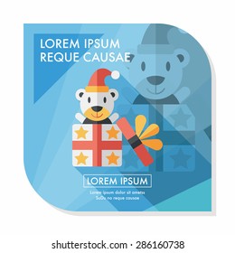 Gift flat icon with long shadow,eps10