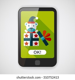 Gift flat icon with long shadow,eps10