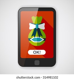 Gift flat icon with long shadow,eps10