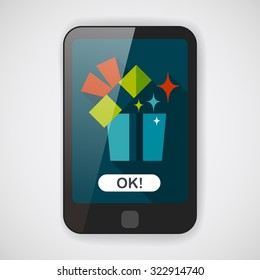 Gift flat icon with long shadow,eps10