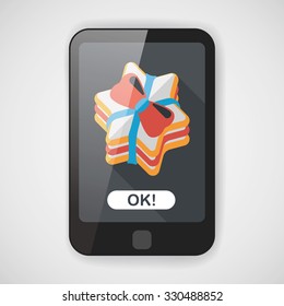 Gift flat icon with long shadow,eps10