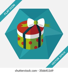 Gift flat icon with long shadow,eps10