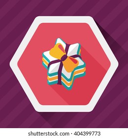 Gift flat icon with long shadow,eps10