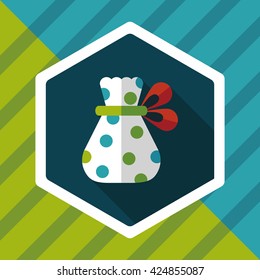 Gift flat icon with long shadow,eps10