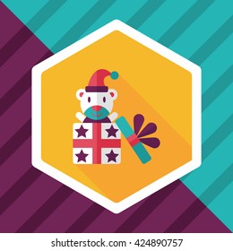 Gift flat icon with long shadow,eps10