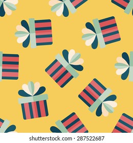 Gift flat icon,eps10 seamless pattern background