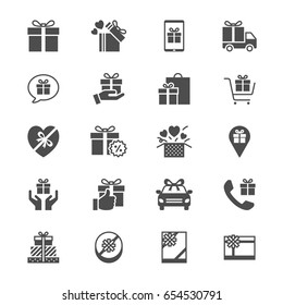 Gift flat icons