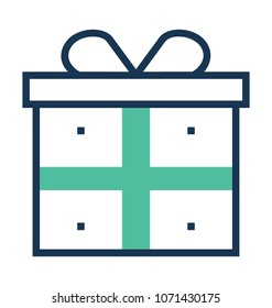 
Gift Flat and Line Icon
