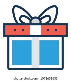 
Gift Flat and Line Icon
