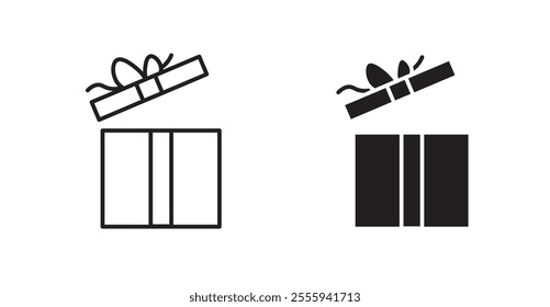 Gift flat simple vector symbols illustration.