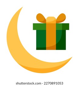 Regalo aislado en estilo plano