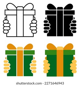 Geschenk einzeln auf ebene Art