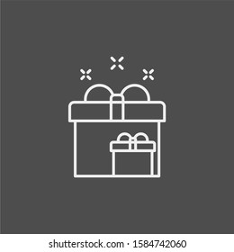 Gift flat vector icon. Present flat vector icon
