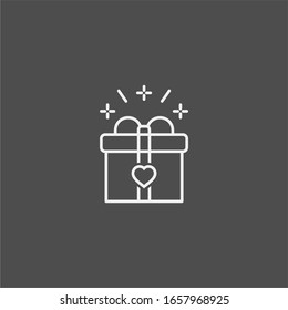 Gift flat vector icon. Present flat vector icon