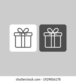 Gift flat vector icon. Present flat vector icon