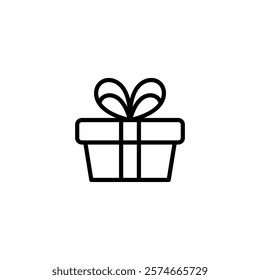 Gift flat vector icon. Present flat vector icon