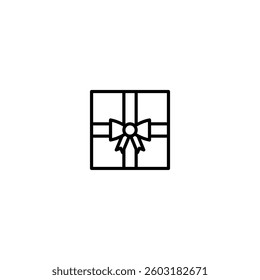 Gift flat vector icon. Present flat vector icon