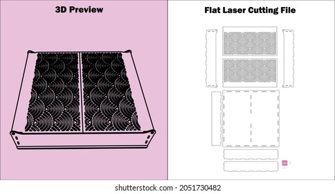 Gift and Flower Box
a really wonderful gift box which can be used as a flower box too, and cut by a laser cutting machine for all 3mm materials thickness.