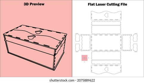 Gift and Flower Box
a really wonderful gift box which can be used as a flower box too, and cut by a laser cutting machine for all 3mm materials thickness.