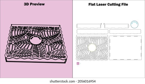 Gift and Flower Box
this is a wonderful gift box that can be used as a flower box too.
it is available for all 3mm material thicknesses. if you want you can engrave your brand on it.