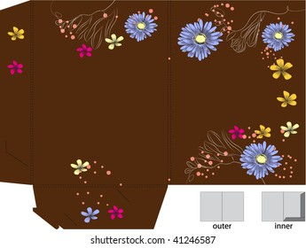 Gift folder with die cut