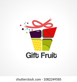 gift fruit logo vector, icon, element, and template for business