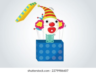 gift with funny character jumping