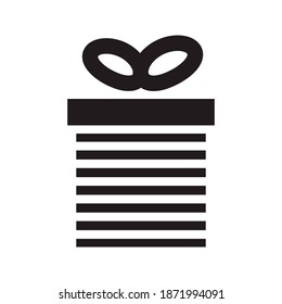 Gift, giftbox, present box, decorated, free surprise on white background EPS Vector
