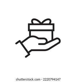 gift giving icon, gift giving symbol, gift.