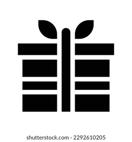 gift glyph icon illustration vector graphic