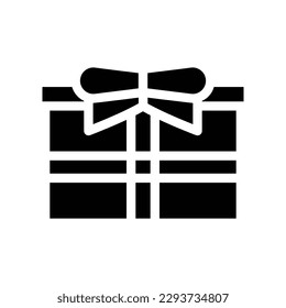 gift glyph icon illustration vector graphic