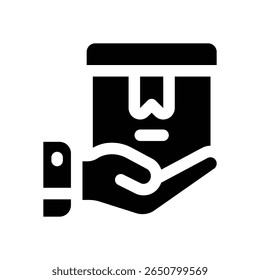 gift glyph icon. Strong and solid vector icon for websites, mobile interfaces, presentations, and visual branding. High quality and easy to edit.