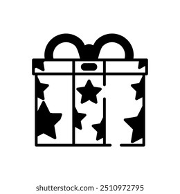 Gift Glyph Icon, Vector illustration
