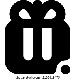 Diseño vectorial de iconos de estilo de glifo de regalo y plantilla de ilustración