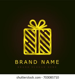 Gift golden metallic logo