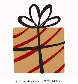 Cajas rojas doradas de regalo aisladas con cinta y arco. Concepto de celebración de cumpleaños