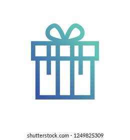 Gift gradient icon logo