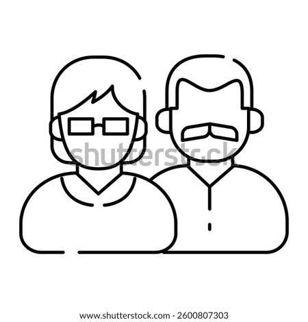 Gift for grandparents, Elderly gifting options, Thoughtful gifts for seniors, Premium grandparent gifts. Vector Editable Stroke Icon.