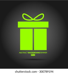 gift green box Vector EPS 10 illustration.