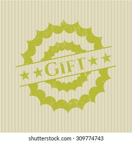 Gift grunge seal