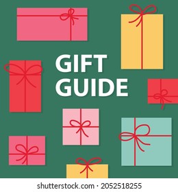 Gift Guide Concept- Vector Illustration